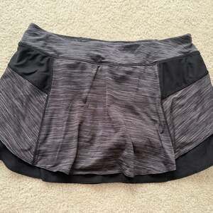 Athleta Skirt Women Large Black Skort Stretch Activewear Tennis